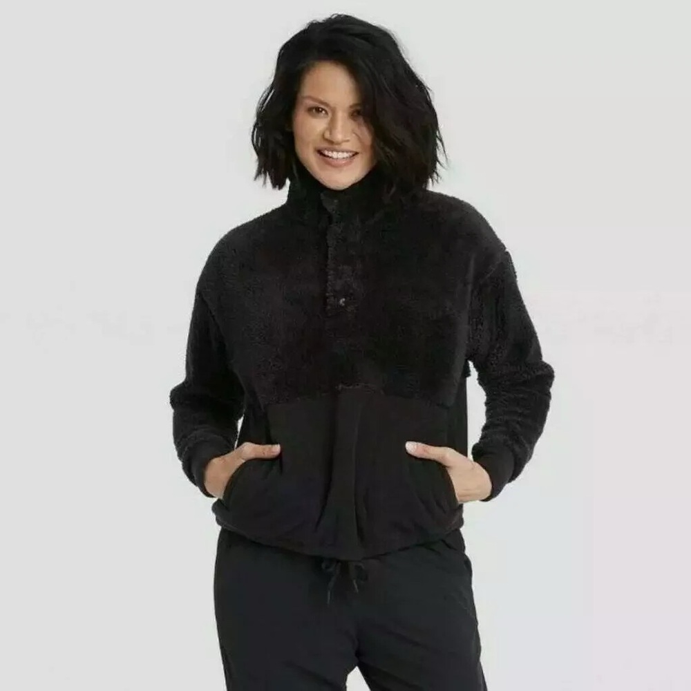 All in Motion Women's Black Teddy Jacket